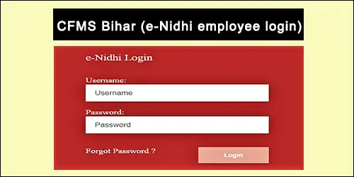 CFMS Login Bihar